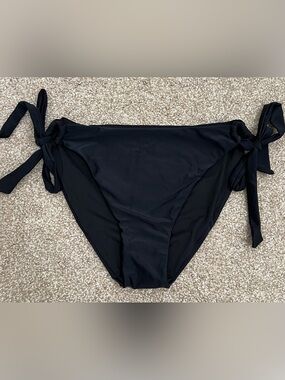 Colloyes Black Tie Sides Bikini Bottom Size XL